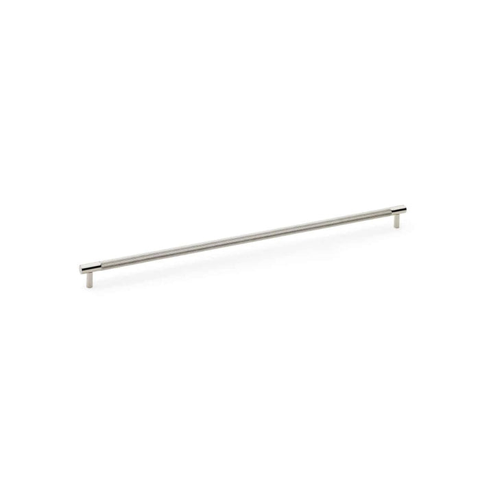 Alexander & Wilks Cupboard Handles Polished Nickel AW - Brunel Knurled T-Bar Cupboard Handle - Centres 448mm