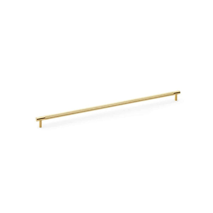 Alexander & Wilks Cupboard Handles Satin Brass AW - Brunel Knurled T-Bar Cupboard Handle - Centres 448mm