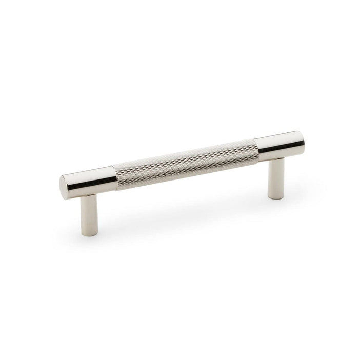 Alexander & Wilks Cupboard Handles Polished Nickel AW - Brunel Knurled T-Bar Cupboard Handle - Centres 96mm