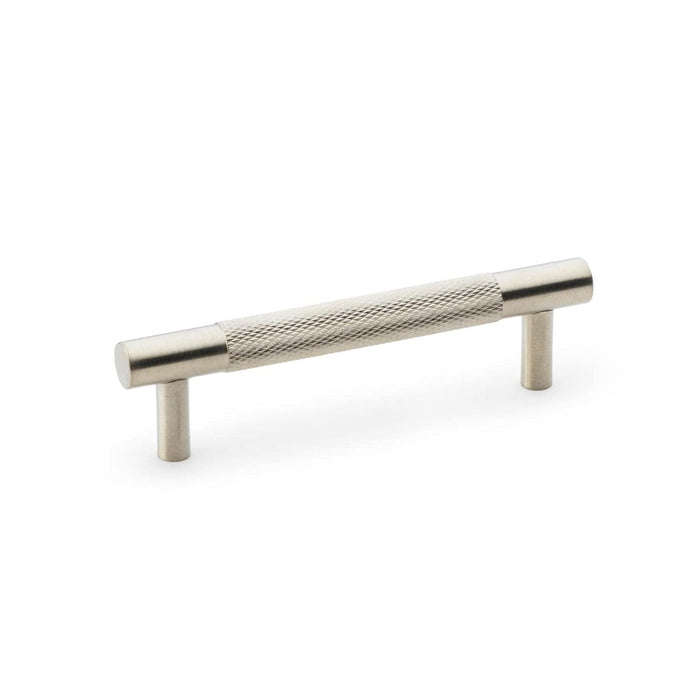 Alexander & Wilks Cupboard Handles Satin Nickel AW - Brunel Knurled T-Bar Cupboard Handle - Centres 96mm