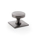 Alexander & Wilks Cupboard Knob Dark Bronze PVD AW - Bullion Cupboard Knob on Square Backplate