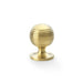 Alexander & Wilks Cupboard Knob Satin Brass PVD AW Caesar Cupboard Knob 32mm on Round Rose