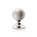 Alexander & Wilks Cupboard Knob Polished Nickel AW Caesar Cupboard Knob 38mm on Round Rose