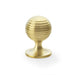 Alexander & Wilks Cupboard Knob Satin Brass PVD AW Caesar Cupboard Knob 38mm on Round Rose