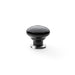 Alexander & Wilks Cupboard Knob Black Knob, Polished Chrome Rose AW - Ceramic Cupboard Knob