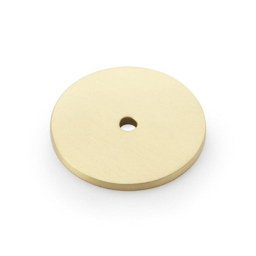 Alexander & Wilks Knob Backplates Satin Brass AW - Circular Backplate Diameter 40mm