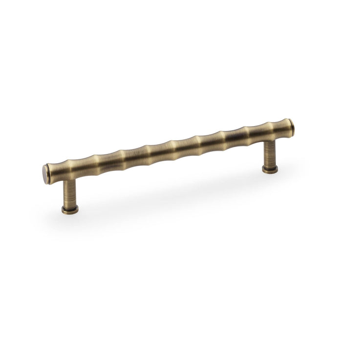 Alexander & Wilks Cupboard Handles Antique Brass AW - Crispin Bamboo T-bar Cupboard Handles Handle - 160mm