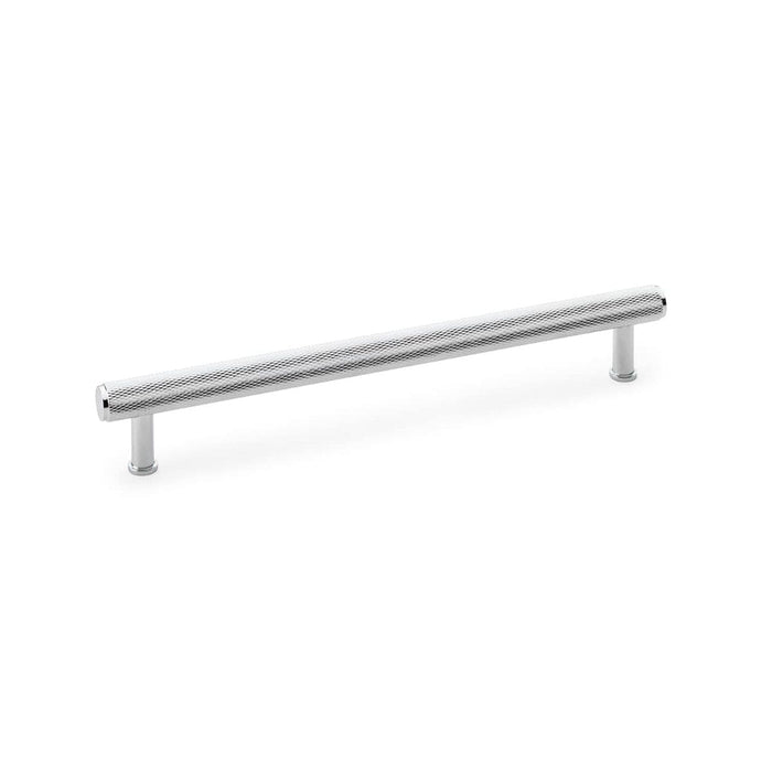 Alexander & Wilks Cupboard Handles Polished Chrome AW - Crispin Knurled T-bar Cupboard Handles Handle - 224mm