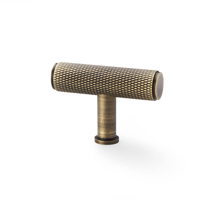 Alexander & Wilks Cupboard Knob AW Crispin Knurled T-Bar Cupboard Knob 55mm