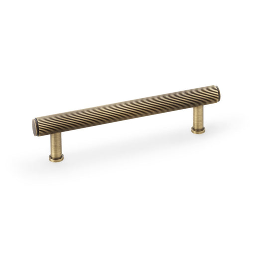 Alexander & Wilks Cupboard Handles Antique Brass AW - Crispin Reeded T-bar Cupboard Handles Handle -128mm