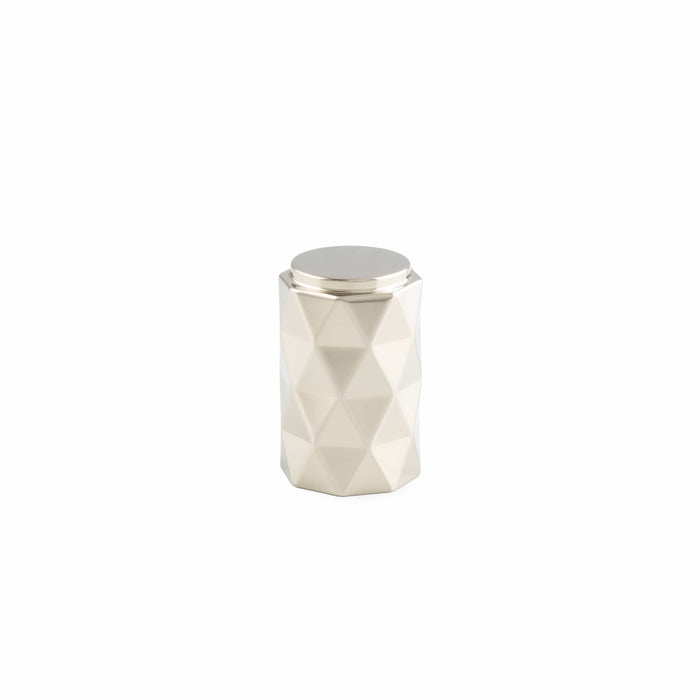 Alexander & Wilks Cupboard Knob Polished Nickel AW DIAMOND CUT CYLINDER CABINET KNOB