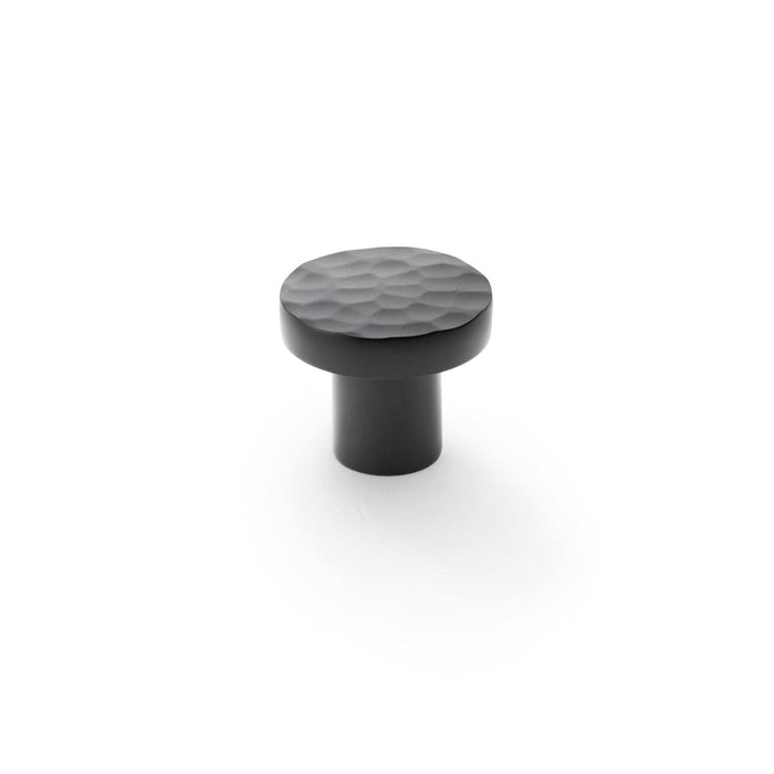 Alexander & Wilks Cupboard Knob Black AW - Hanover Hammered Cupboard Knob -30mm