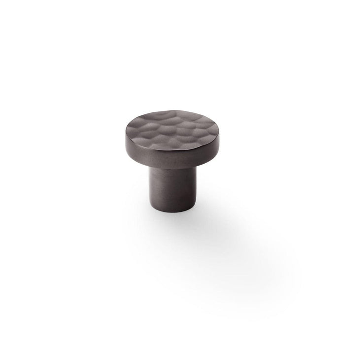 Alexander & Wilks Cupboard Knob Dark Bronze AW - Hanover Hammered Cupboard Knob -30mm