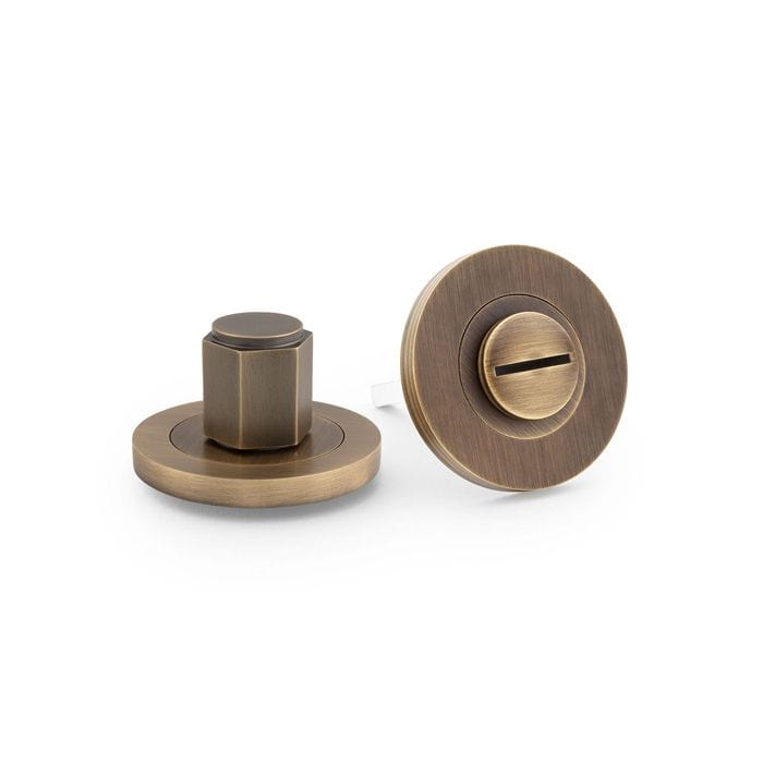 Alexander & Wilks Turn & Release Italian Brass AW Hex Thumbturn and Release