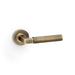 Alexander & Wilks Handles Antique Brass AW - Hurricane Plain Lever on Round Rose