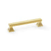 Alexander & Wilks Cupboard Handles Satin Brass AW - Jesper Square Cabinet Pull Handle - Centres 128mm