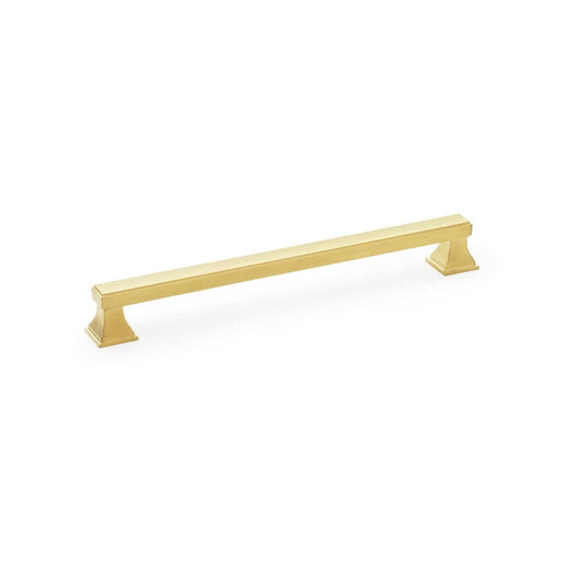 Alexander & Wilks Cupboard Handles Satin Brass AW - Jesper Square Cabinet Pull Handle - Centres 224mm