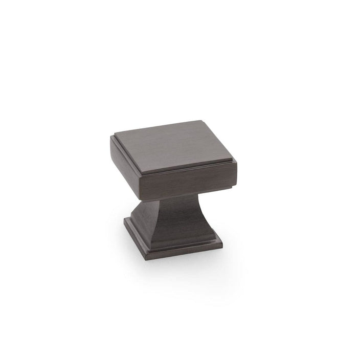 Alexander & Wilks Cupboard Knob Dark Bronze AW - Jesper Square Cupboard Knob -30mm