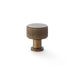 Alexander & Wilks Cupboard Knob Antique Brass AW -  Lucia Knurled Cupboard Knob - 29mm