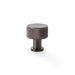 Alexander & Wilks Cupboard Knob Dark Bronze AW -  Lucia Knurled Cupboard Knob - 29mm