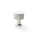 Alexander & Wilks Cupboard Knob Polished Nickel AW -  Lucia Knurled Cupboard Knob - 29mm