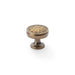 Alexander & Wilks Cupboard Knob Antique Brass AW LYND HAMMERED CUPBOARD KNOB 32MM DIA.