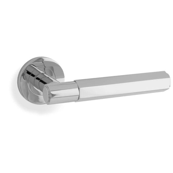 Alexander & Wilks Handles Polished Chrome AW SPITFIRE LEVER HEX ON 50X6MM ROSE