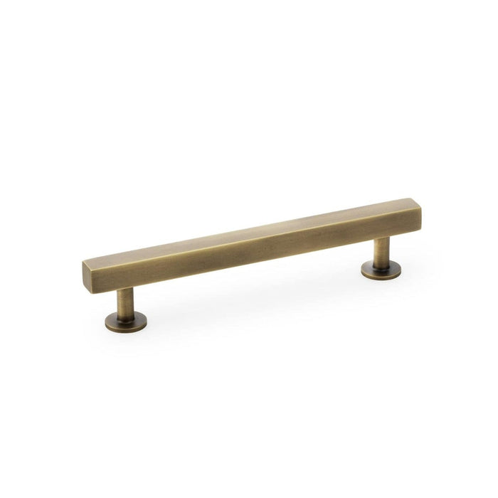 Alexander & Wilks Cupboard Handles Antique Brass AW - Square T-Bar Cabinet Pull Handle -128mm