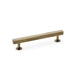 Alexander & Wilks Cupboard Handles Antique Brass AW - Square T-Bar Cabinet Pull Handle -128mm