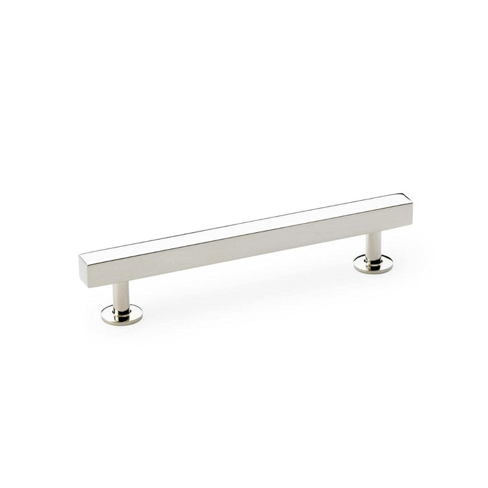 Alexander & Wilks Cupboard Handles Polished Nickel AW - Square T-Bar Cabinet Pull Handle -128mm