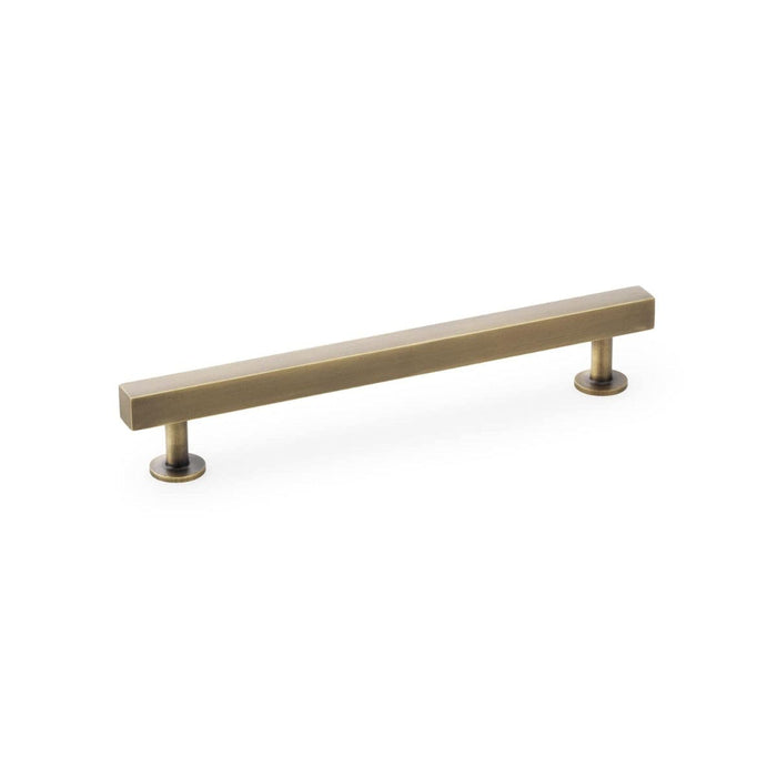 Alexander & Wilks Cupboard Handles Antique Brass AW - Square T-Bar Cabinet Pull Handle - 160mm