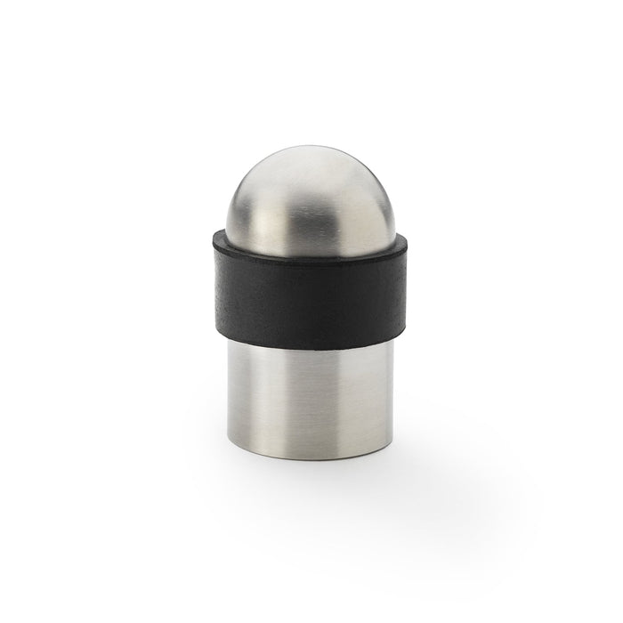 Alexander & Wilks Door Stops Satin Stainless Steel AW Stainless Steel Floor Mounted Dome Top Cylinder Door Stop