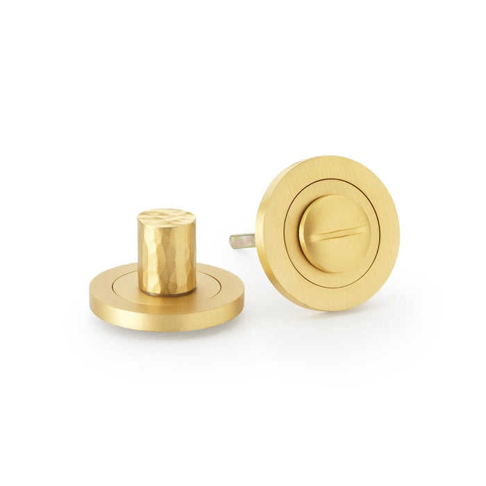 Alexander & Wilks Turn & Release Satin Brass AW TURN & RELEASE HAMMERED ON 50X6MM ROSE