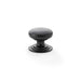 Alexander & Wilks Cupboard Knob Black / 32mm AW - Waltz Round Cupboard Knob on Stepped Rose