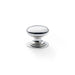 Alexander & Wilks Cupboard Knob Polished Nickel / 32mm AW - Waltz Round Cupboard Knob on Stepped Rose