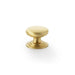 Alexander & Wilks Cupboard Knob Satin Brass AW - Waltz Round Cupboard Knob on Stepped Rose -Knob 32mm