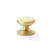 Alexander & Wilks Cupboard Knob Satin Brass AW - Waltz Round Cupboard Knob on Stepped Rose - Knob 38mm