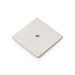 Alexander & Wilks Cupboard Knob Satin Nickel BULLION SQUARE BACKPLATE - 45MM