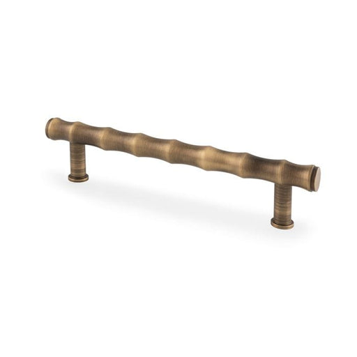 Alexander & Wilks Pull Handles Antique Brass Crispin Bamboo T-bar Cupboard Pull Handle  128mm Centres