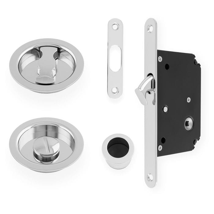 Alexander & Wilks Turn & Release Radius Sliding Door Lock Set