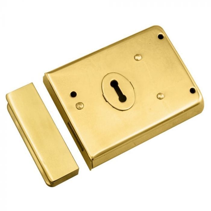 Alexander & Wilks Deadlocks Polished Brass RIM DEADLOCK