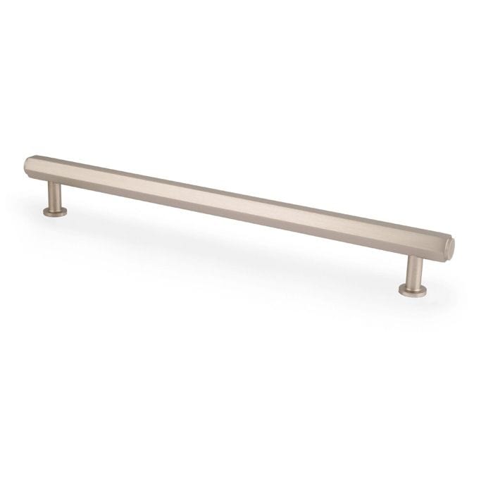 Alexander & Wilks Pull Handles Satin Nickel / 224mm VESPER HEX T-BAR CABINET PULL