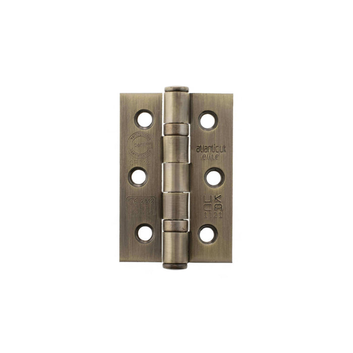 Atlantic Hinges Antique Brass Atlantic CE Fire Rated Grade 7 Ball Bearing Hinges 3″ x 2″ x 2mm