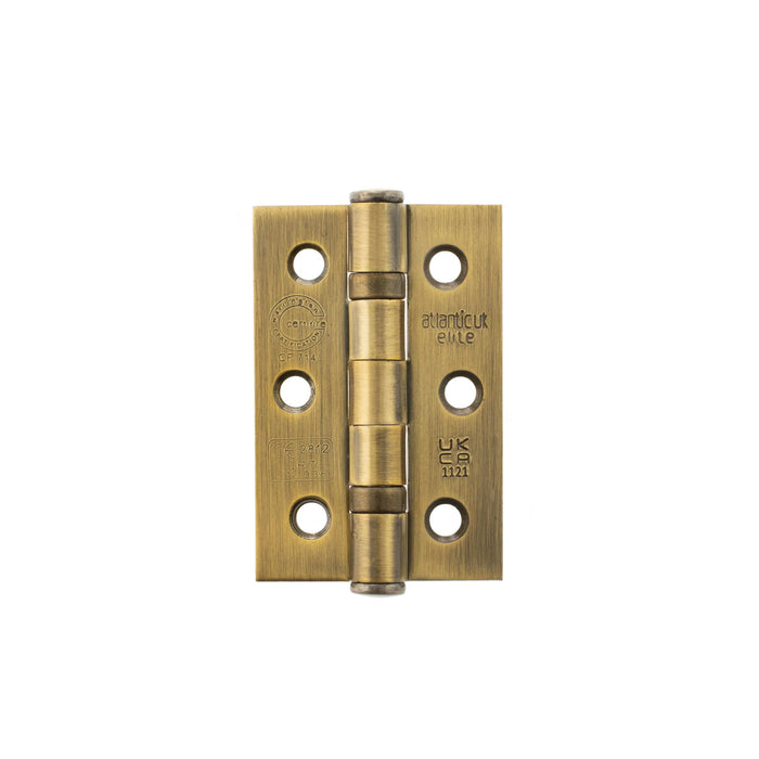 Atlantic Hinges Matt Antique Brass Atlantic CE Fire Rated Grade 7 Ball Bearing Hinges 3″ x 2″ x 2mm