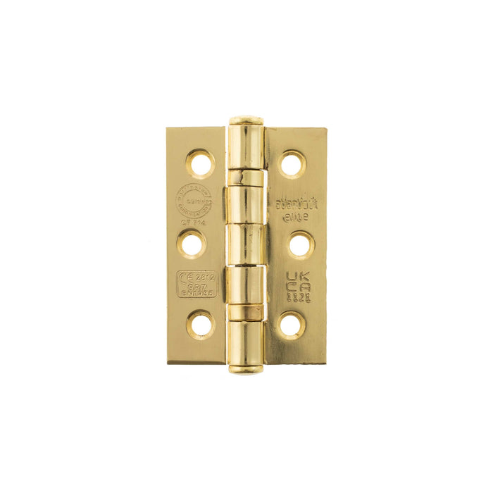 Atlantic Hinges Polished Brass Atlantic CE Fire Rated Grade 7 Ball Bearing Hinges 3″ x 2″ x 2mm