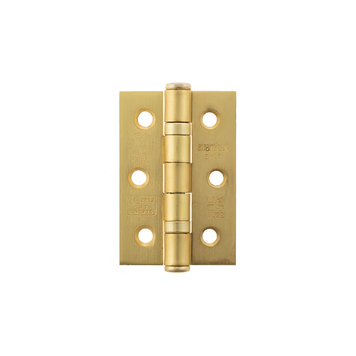 Atlantic Hinges Satin Brass Atlantic CE Fire Rated Grade 7 Ball Bearing Hinges 3″ x 2″ x 2mm