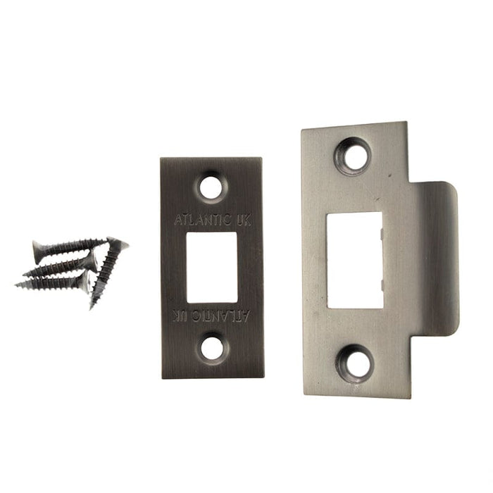 Atlantic Latches Matt Gun Metal Atlantic Latch Face Plate Kit