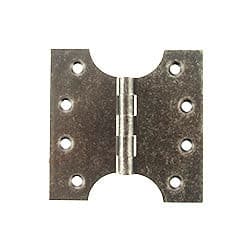 Atlantic Hinges Distressed Silver Atlantic (Solid Brass) Parliament Hinges 4" x 2" x 4mm