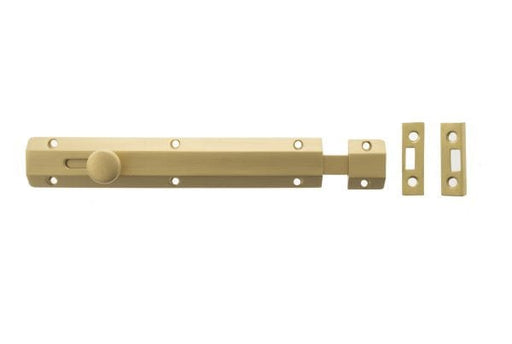 Atlantic Bolts Satin Brass Atlantic Solid Brass Surface Door Bolt 8″