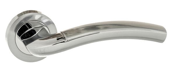 Atlantic Handles Satin Chrome/Polished Chrome Eco Crest Aluminium Lever on Round Rose